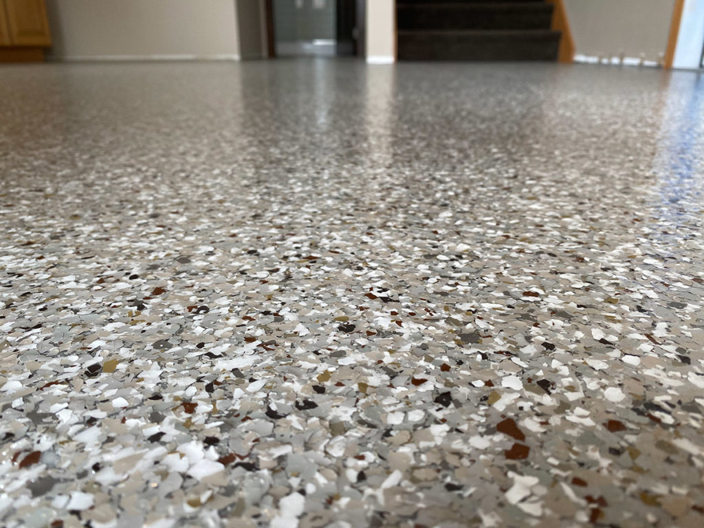 Commercial floor coating installation
