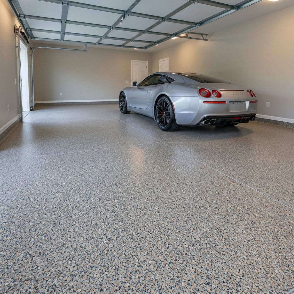 Garage floor coating installation