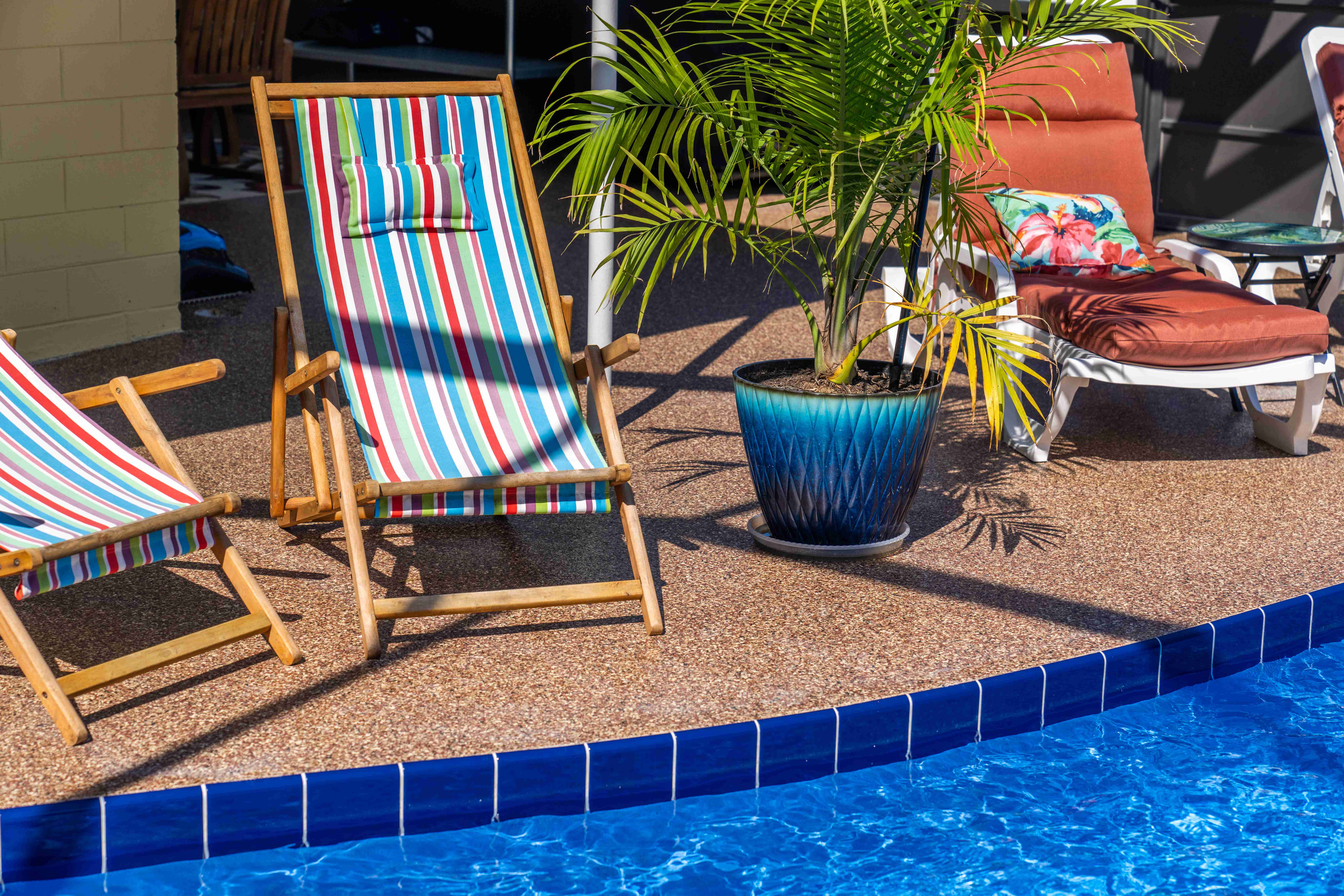 Slip-resistant pool deck finish