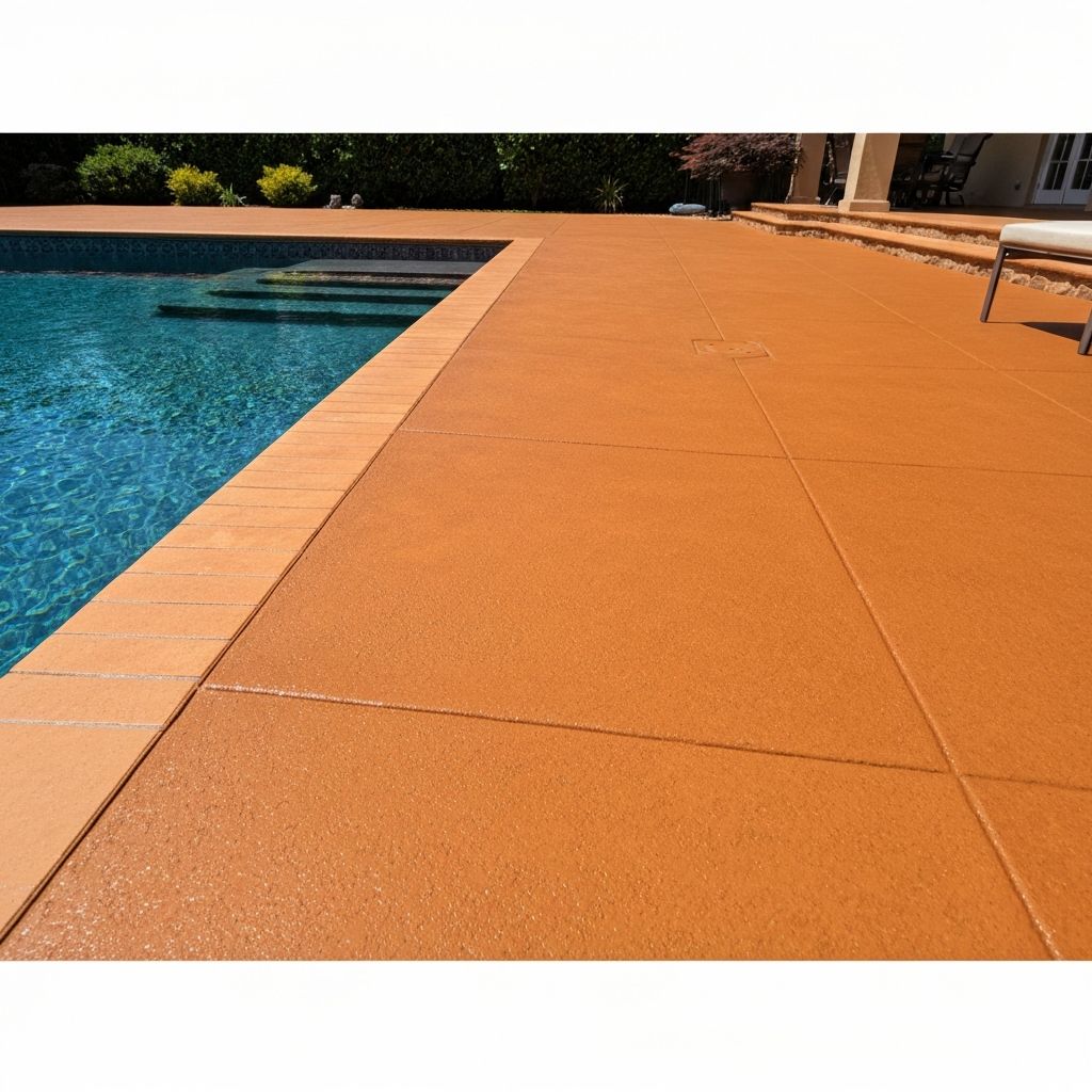 Pool deck coating detail